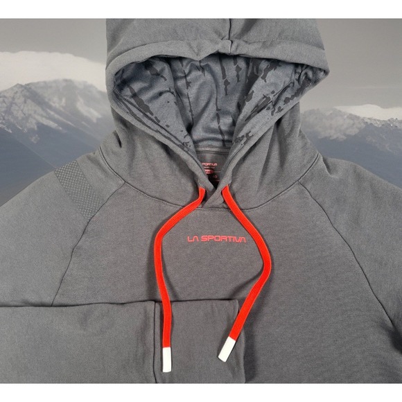 La Sportiva Tops - La Sportiva Stoke Hoodie Women L Carbon/Hibiscus Sweatshirt French Terry